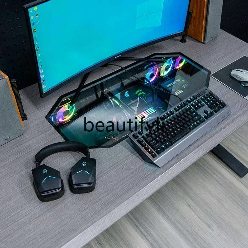 xzzy1-computer-case-integrated-table-transparent-desktop-assembly-machine-drawer-type-large-chassis-electric-lifting-e-sports-takimludkimlud-35571135