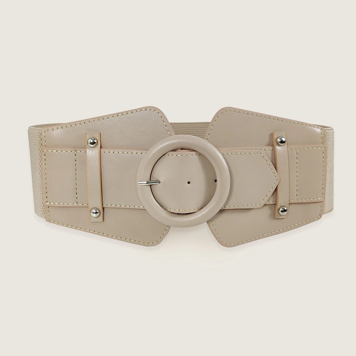 Corset Belt – Elastic Wide Cummerbund – PU Red | KIMLUD