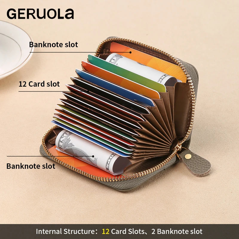 Card Holder – RFID Protected – Top-Grain Cowhide Leather | KIMLUD