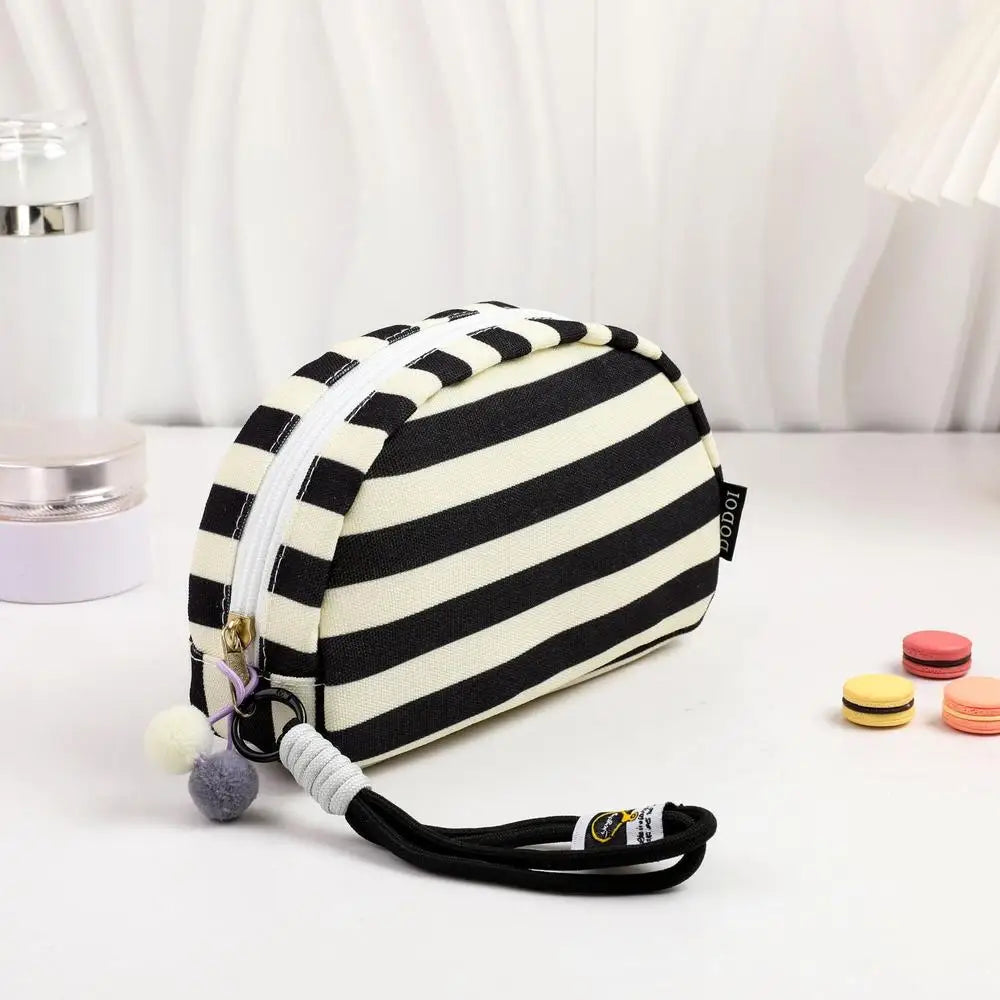 Striped Polyester Clutch Bag Small — Multicolor | KIMLUD