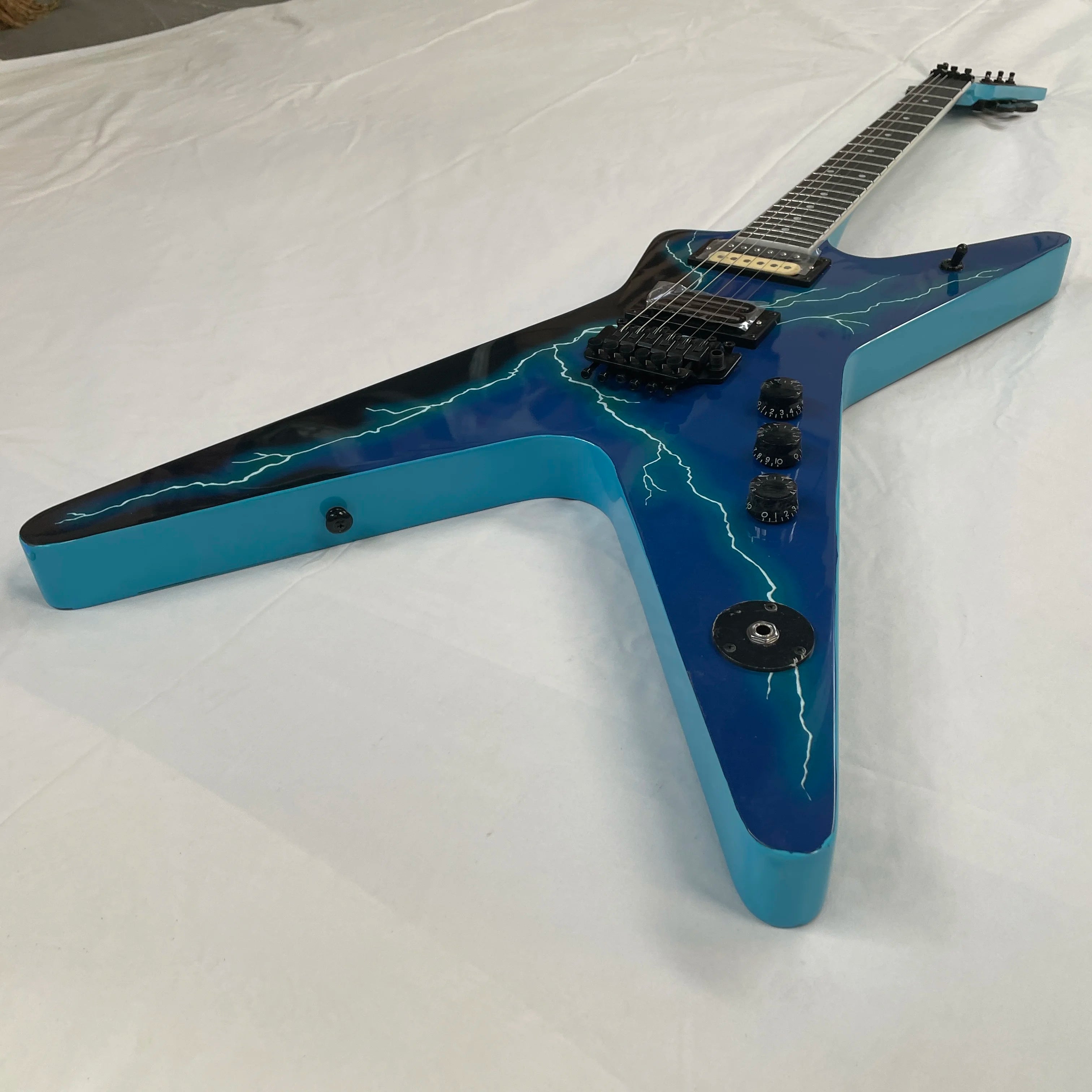 DEEP Blue lighting Guitar Custom Electric Guitar dimebag Fast Free Ship In Stock