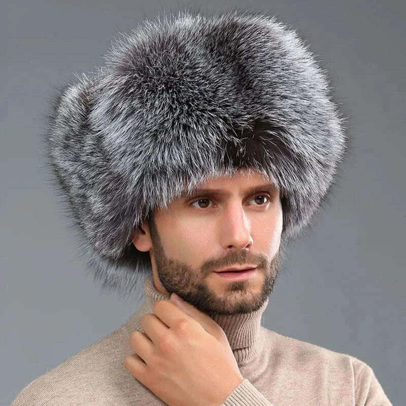 new-winter-mens-100-real-silver-fox-fur-bomber-hat-raccoon-fur-ushanka-cap-trapper-russian-man-ski-hats-caps-real-leather-hatkimlud-womens-fashion-34622490