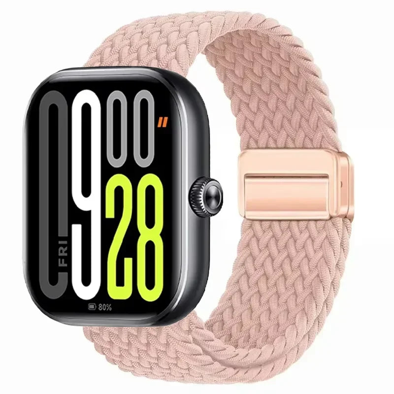 Magnetic Braided Nylon Loop Band for Xiaomi Redmi Watch 6 5 4 Strap Adjustable Sport Replacement Correa Bracelet Mi Band 9 8 Pro