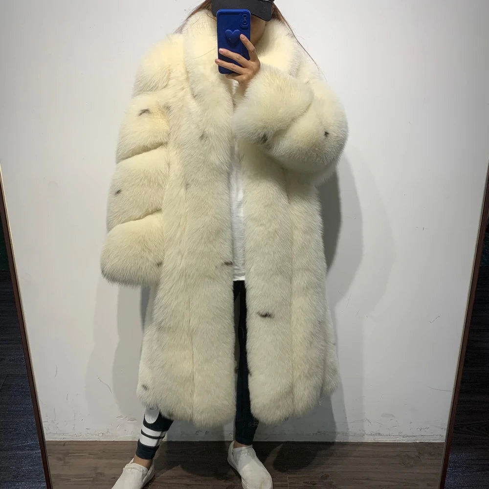 KIMLUD, GO BALLISTIC YA Ladies Natural Fur Coat Long 100% Natural Fur Winter Clothing, KIMLUD Womens Clothes