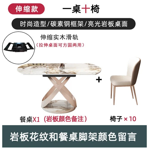 Nordic Extension Dining Table Oval Living Organiser Chair Dining Table Modern 6 Seater Muebles Para El Hogar Kitchen Furniture
