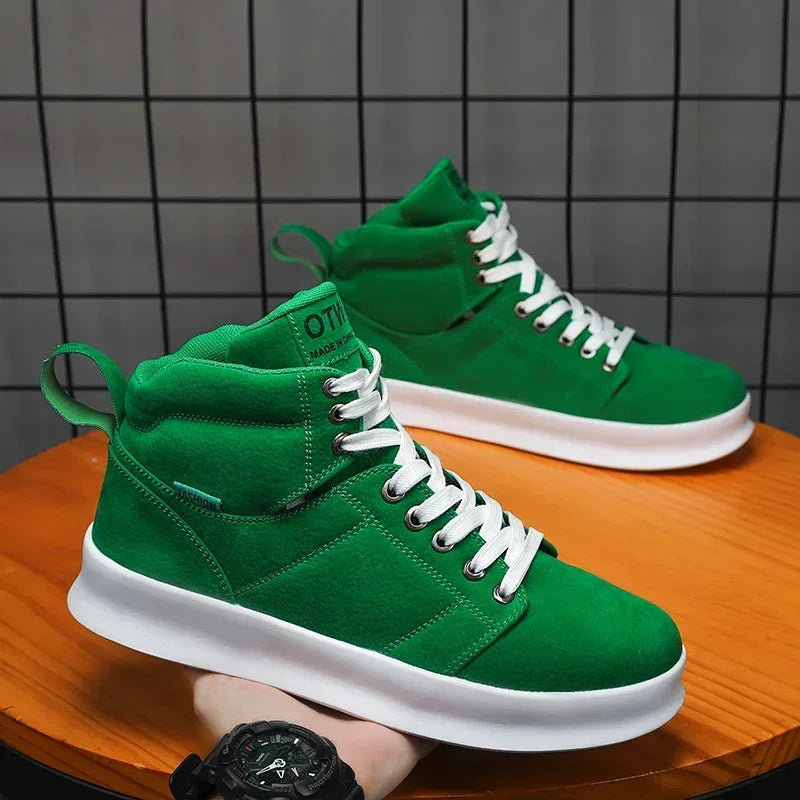 Sneakers men Flat Platform Shoes Fashion Breathable Thick bottom Running Casual High Top Shoes Ladies