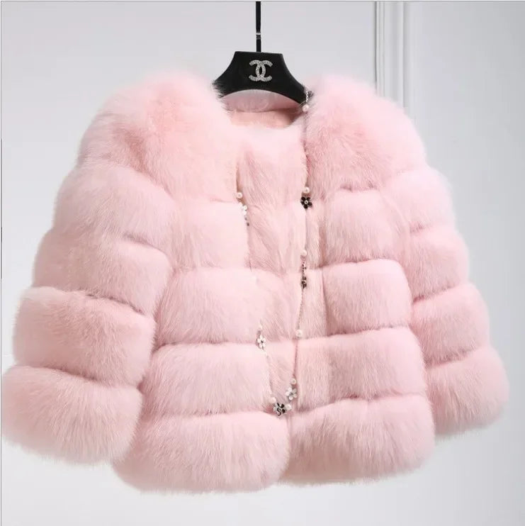 Faux Fur Coats Women Short Coat Jackets Elegant Jacket Autumn Winter Y2k Furry Outerwear Mom Splice Thick Warm Coffe Coats