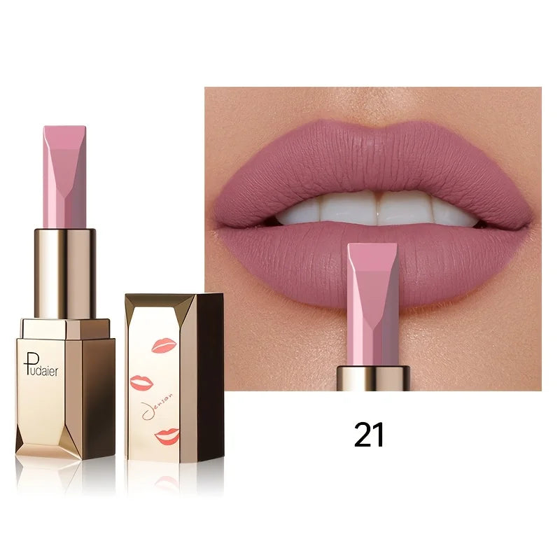 Long Lasting Matte Velvet Lipstick, Waterproof Sweat Resistant Formula, Silky Smooth Lip Color for Everyday & Valentine's Gift