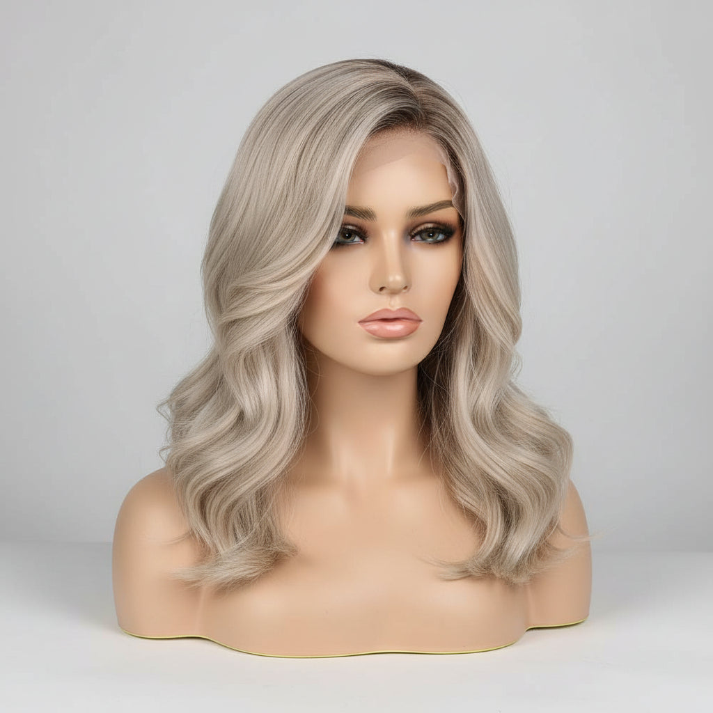 KIMLUD, Ash Blonde Body Wave 100% Real Human Hair Wig Cream Blonde 13x6 Lace Wig 210% Density Pre Cut Ready To Wear Brazilian Hair Wigs, KIMLUD Womens Clothes