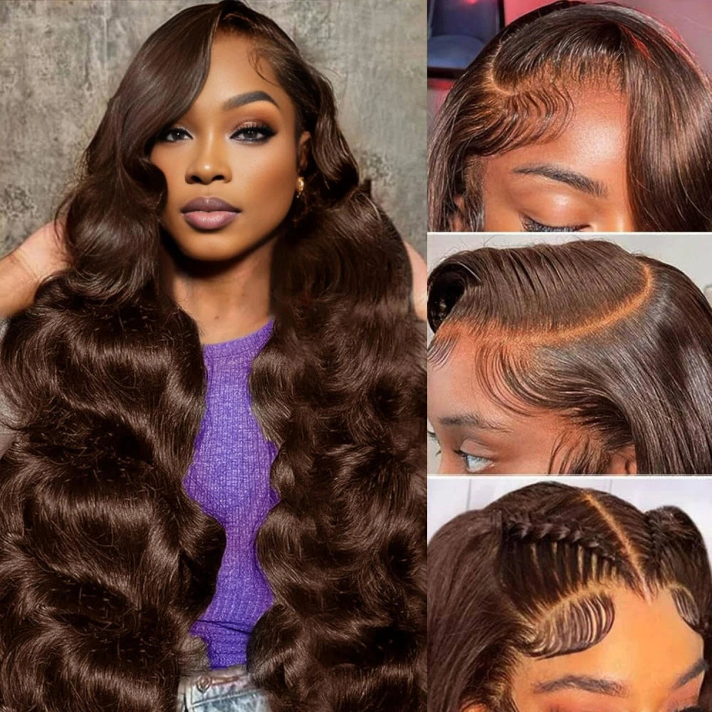 Lace Front Wig – Body Wave – HD Lace Front – Chocolate Brown | KIMLUD