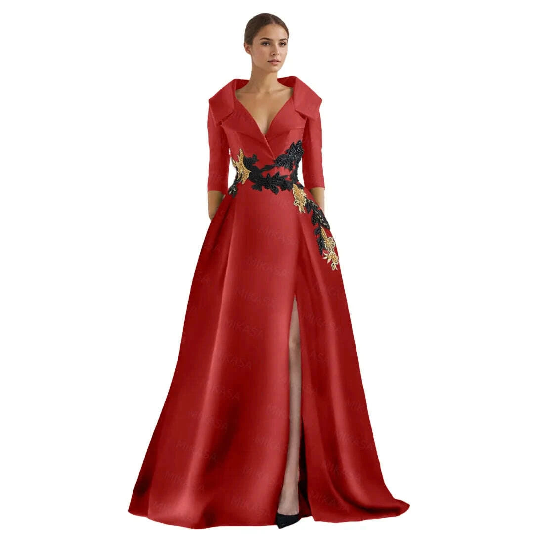 classic-satin-evening-dresses-for-women-wedding-party-guest-v-neck-three-quarter-a-line-side-slit-elegant-prom-vestidos-de-galakimludkimlud-35572526