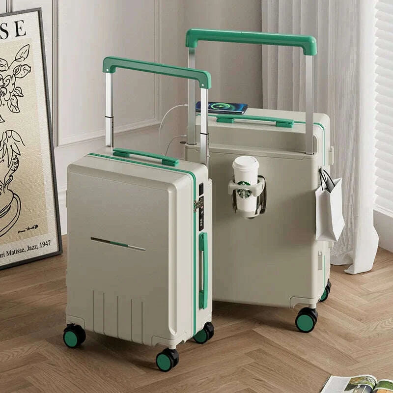 luggage-sets-english-multifunctional-wide-tie-rod-suitcase-20-inches-fashionable-and-lightweight-universal-wheel-suitcasekimlud-womens-fashion-34612599