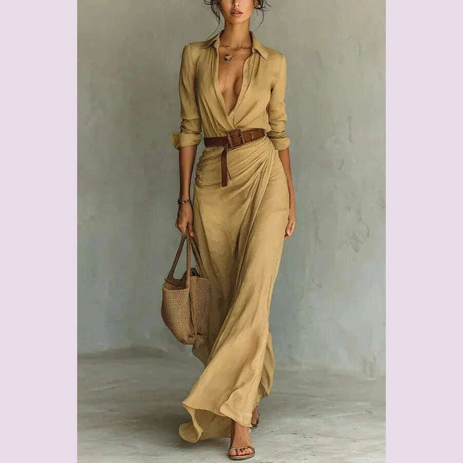 new-autumn-fashion-sexy-long-sleeve-v-neck-single-breasted-pleated-solid-color-loose-fit-ankle-length-dress-with-belt4-colorskimlud-womens-fashion-34621210