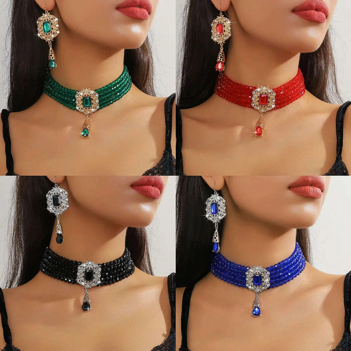 fyuan-multilayer-green-red-blue-black-crystal-necklace-geometric-hollow-alloy-earrings-for-women-weddings-banquet-jewelry-setskimlud-womens-fashion-34624249