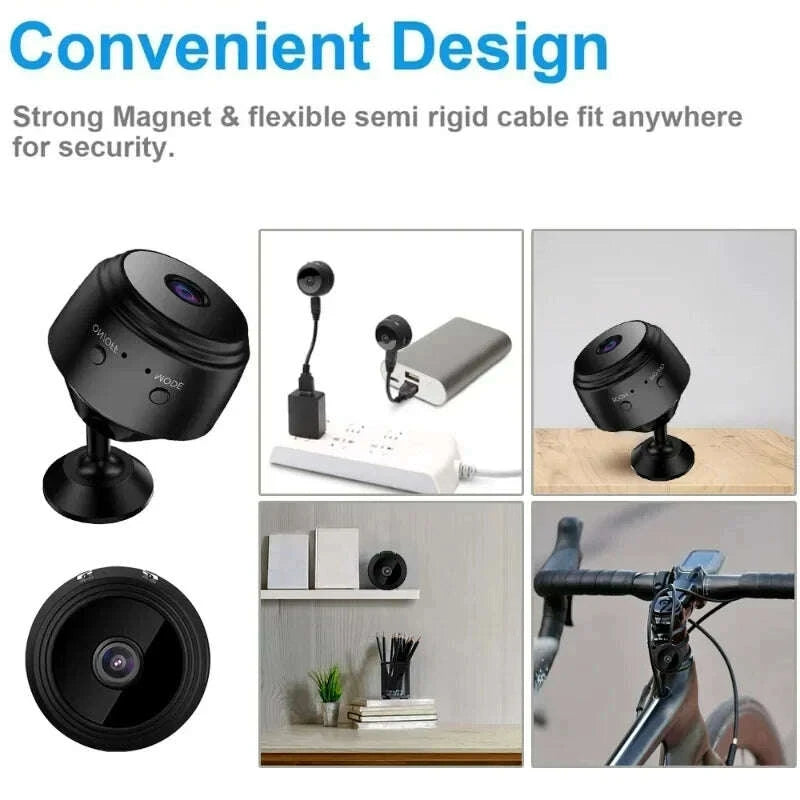 KIMLUD, Wireless WiFi Camera A9 Mini Video Recorder Camera Security Monitoring Camera Intelligent Home Security For Infants, KIMLUD Womens Clothes