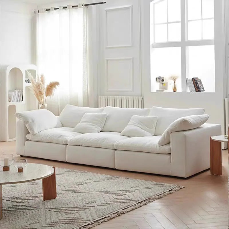 Velvet Sectional Sofa L-Shaped 2-3 Seater With Tufted Back And Stainless Steel Base — Customized | KIMLUD