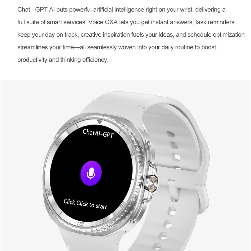 Fashion Smart Watch Blue Tooth Call Watches Heart Rate Waterproof SmartWatch Voice Assistant NFC Sport Fitness Music Bracelet