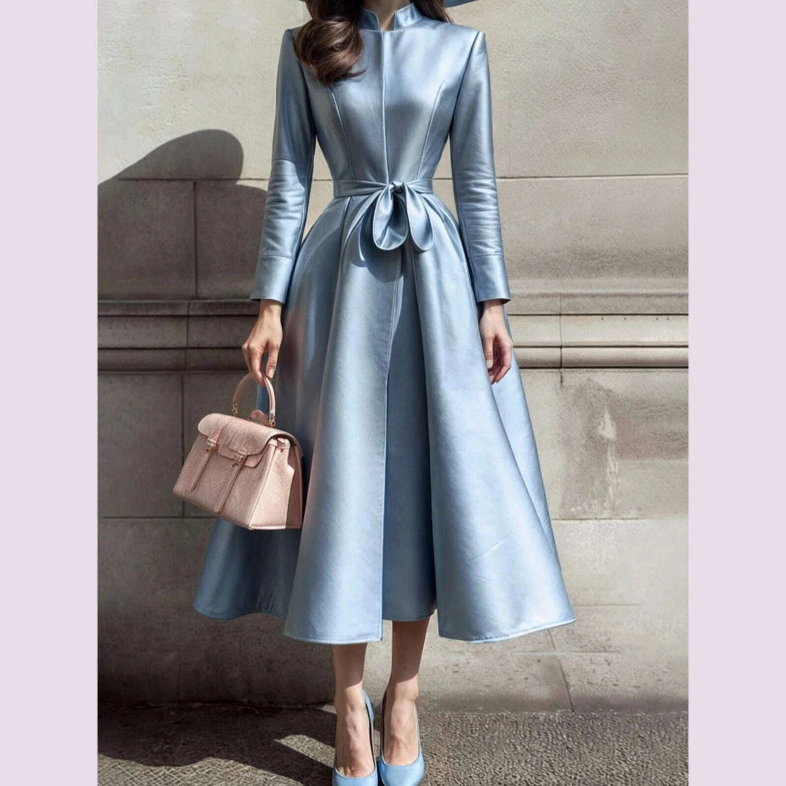 elegant-dress-for-women-stand-collar-pleated-a-line-long-sleeve-sweet-party-club-evening-wedding-guest-midi-dresses-with-belt-kimlud-kimlud-33922380