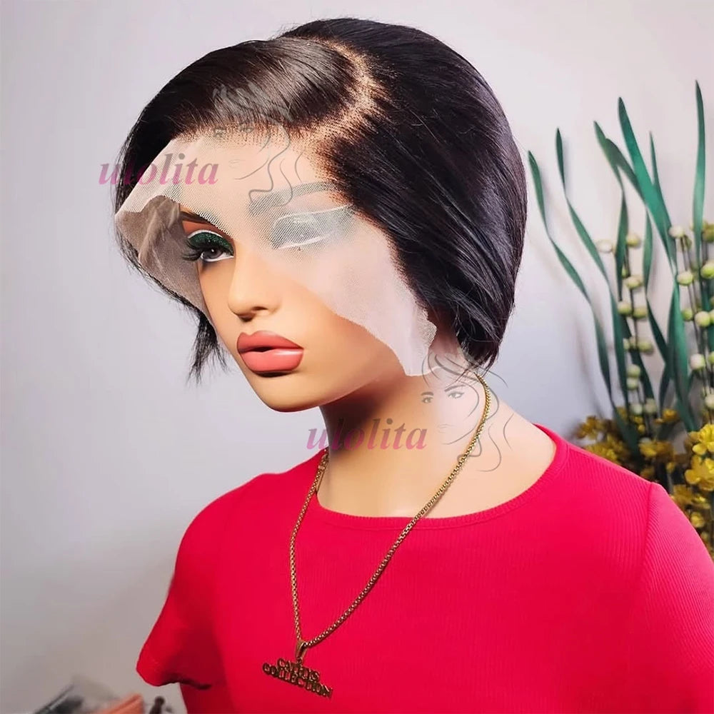 Pixie Cut Wig Human Hair Lace Front — Elegant Blonde | KIMLUD