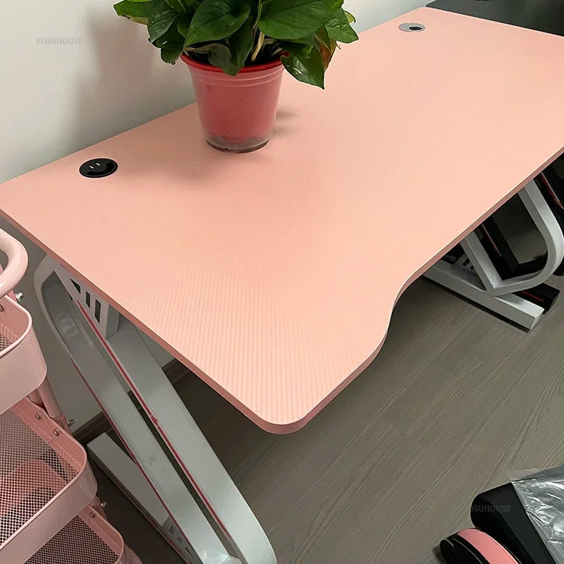 Minimalist Carbon Fiber Computer Desks for Bedroom Single Desktop Gaming Desk Nordic Office Furniture Home Study Reading Desk H