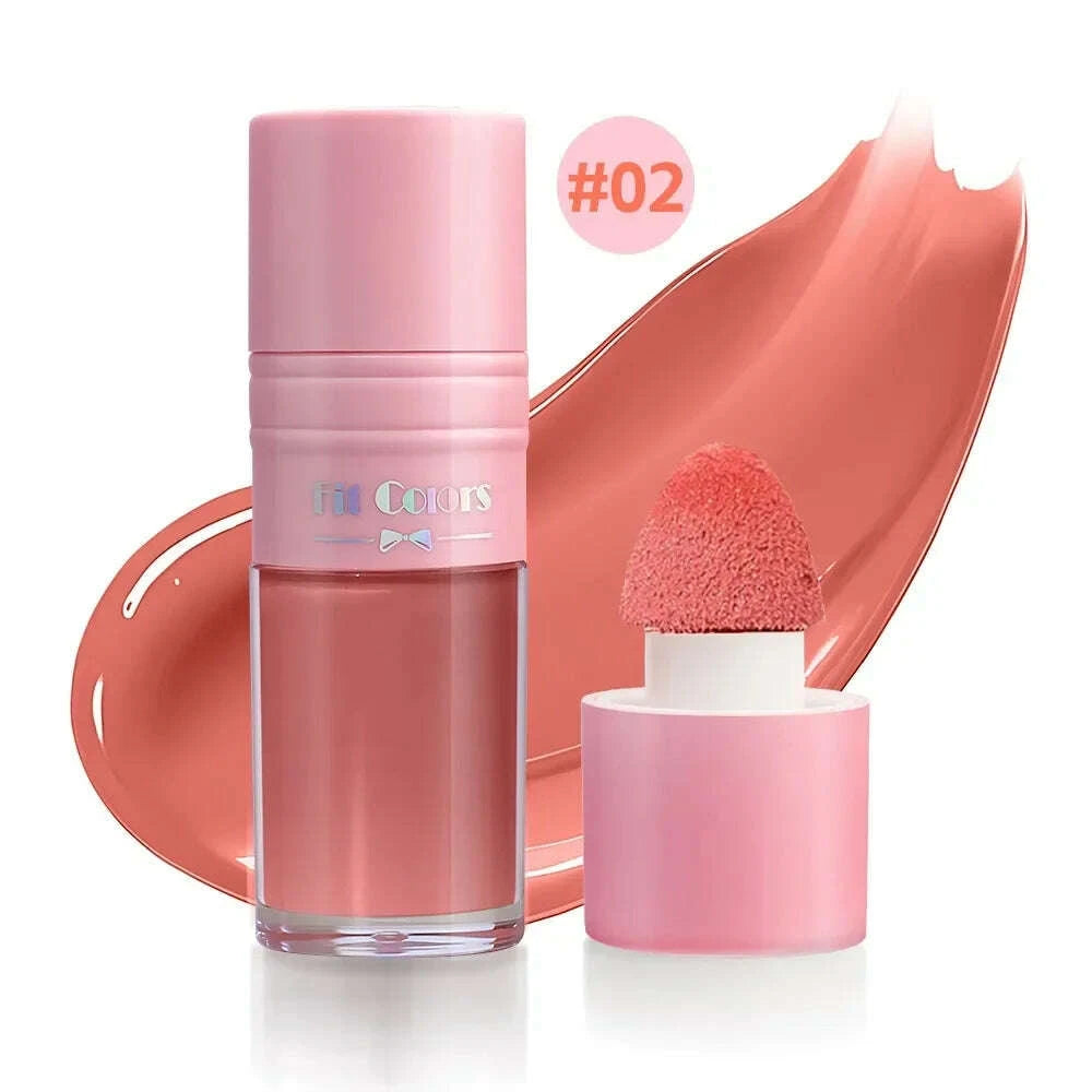 KIMLUD, 14 Colors Matte Liquid Blush Contour Highlighter Waterproof Long Lasting Sponge Brush Head High Pigment Blusher Brighten Bronzer, KIMLUD Womens Clothes