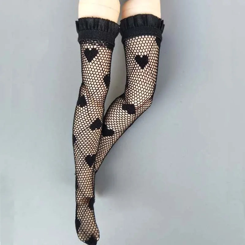 Cloth Socks For Blythe Doll Long Stockings — Black | KIMLUD