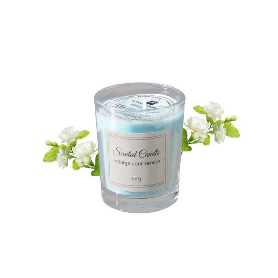 KIMLUD, Aromatherapy Candle Premium Gift Box Glass Handmade Soy Wax Smokeless Creative Aromatherapy Candle Companion Gift, KIMLUD Womens Clothes
