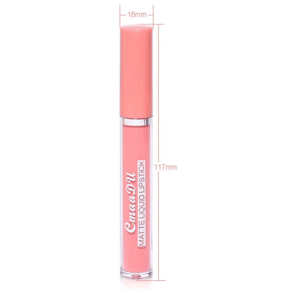 Nude Velvet Matte Lipstick Long Lasting Waterproof Rendering Non-stick Cup Makeup Lip Glaze Lips Liner Pencil Woman Cosmetics
