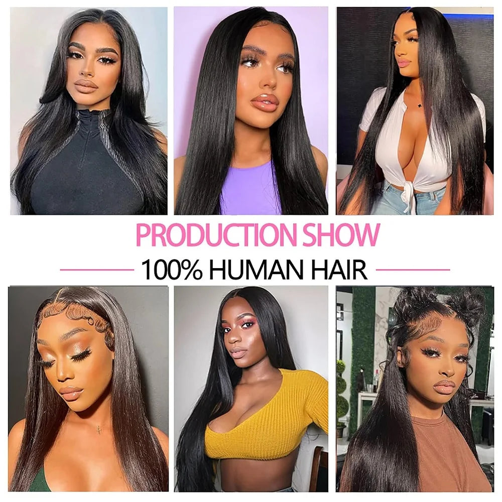 Hair Bundles With Closure – 2x6 Lace – Human Hair – Natural Black | KIMLUD