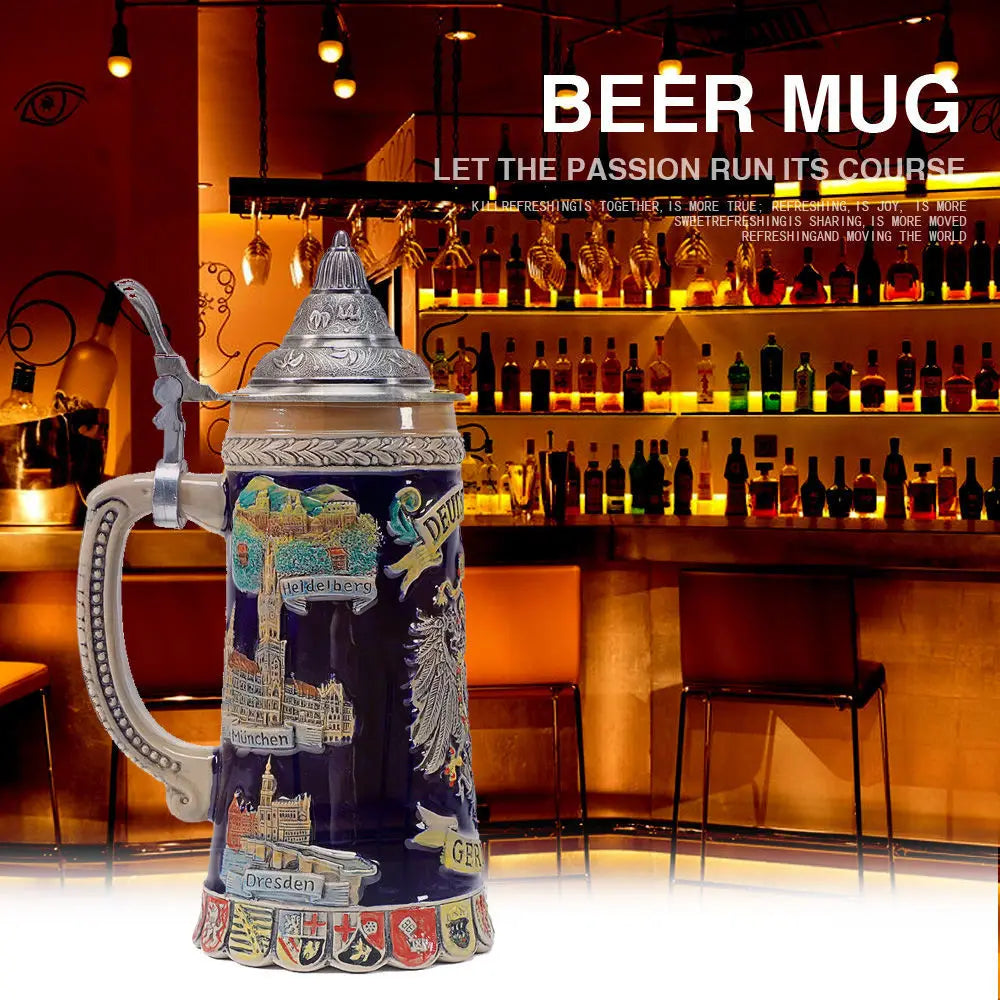 German Beer Stein Tankard Mug 600ml — Oktoberfest & Father's Day Gift | KIMLUD