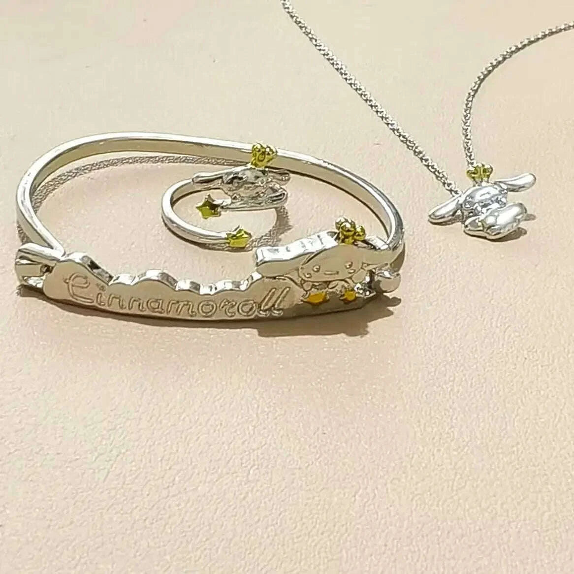 sanrio-necklace-metal-adjustable-open-ring-bracelet-fashion-silver-golden-color-adjustable-knuckle-joint-cartoon-jewelry-giftskimlud-womens-fashion-34607436