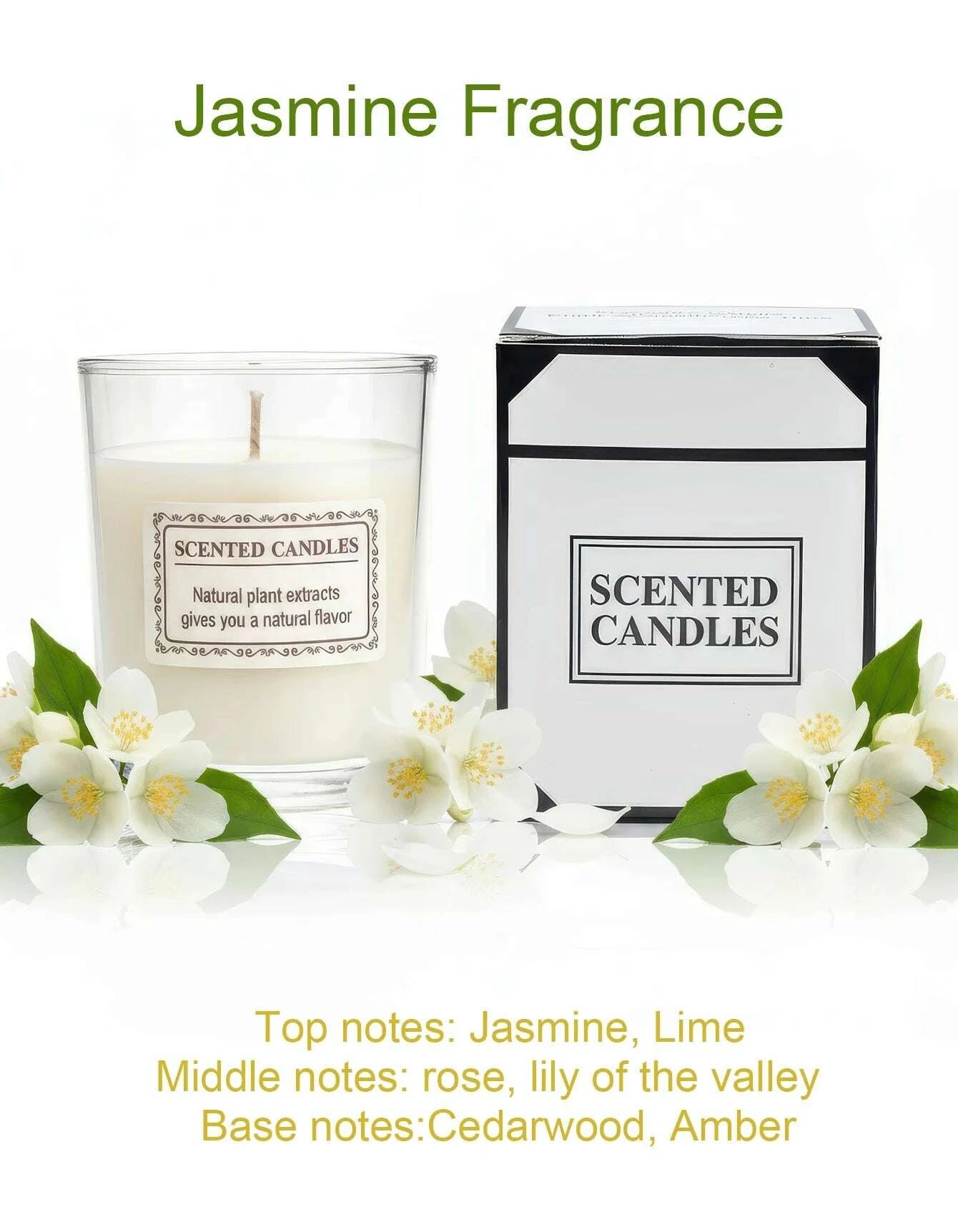 KIMLUD, Scented Glass Jar Candle Handmade Soy Wax – Smokeless Aromatherapy Candle for Home Decor, Relaxation, Spa, or Party Gift Set, KIMLUD Womens Clothes