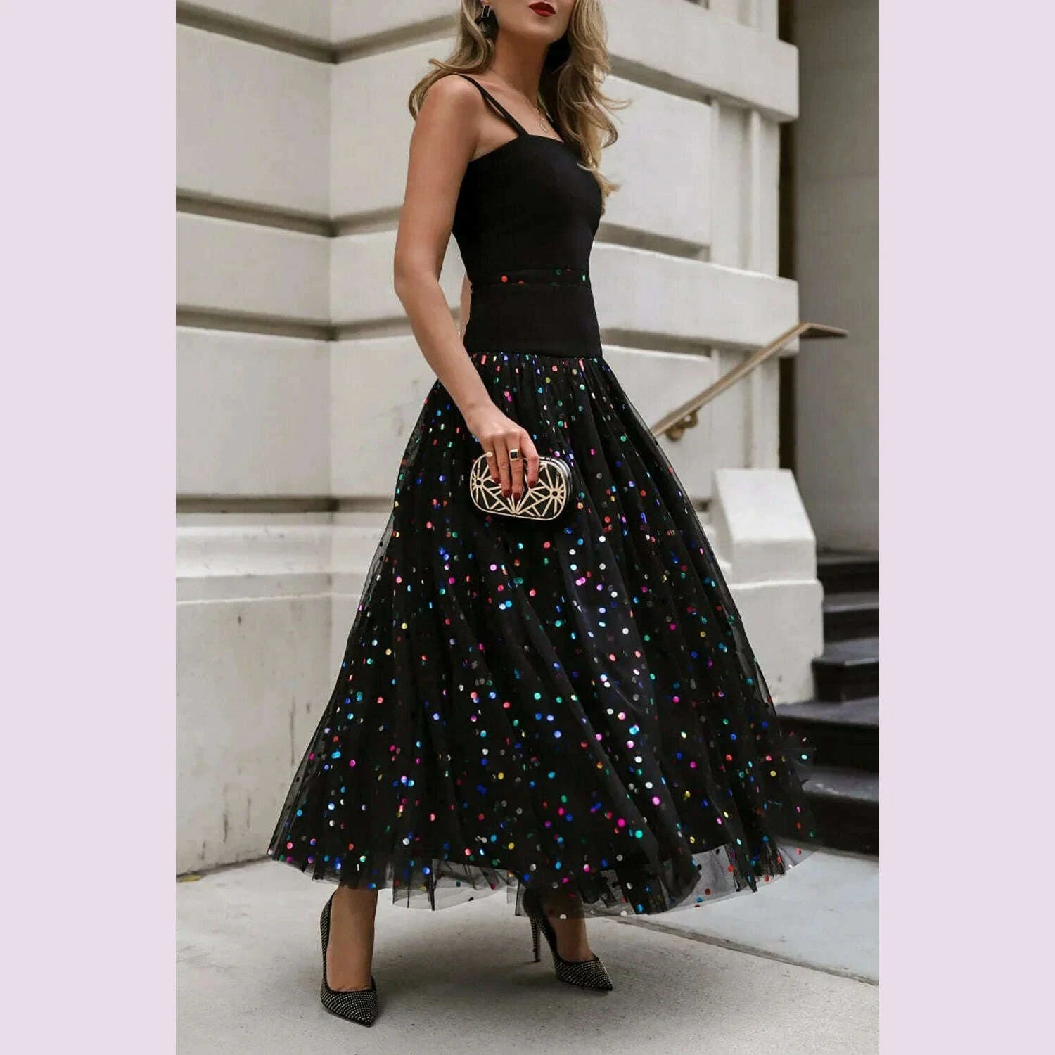sequin-mesh-high-waist-skirt-plus-size-pleated-a-line-high-street-elegant-wedding-guest-sweet-skirts-2024-kimlud-kimlud-33916648