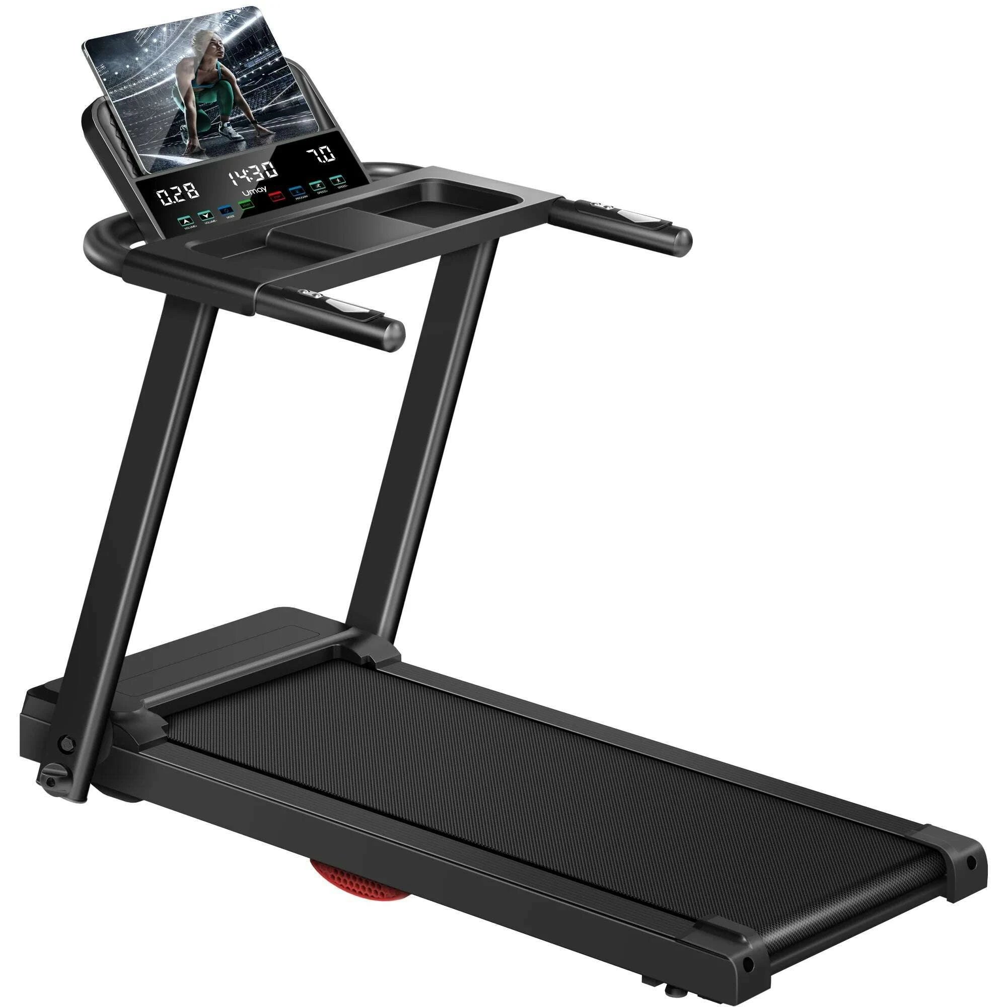 30hp-brushless-foldable-home-treadmill-300lb-capacity-hr-monitor-dual-shock-absorption-cupphone-holder-quiet-design-kimlud-kimlud-33921120