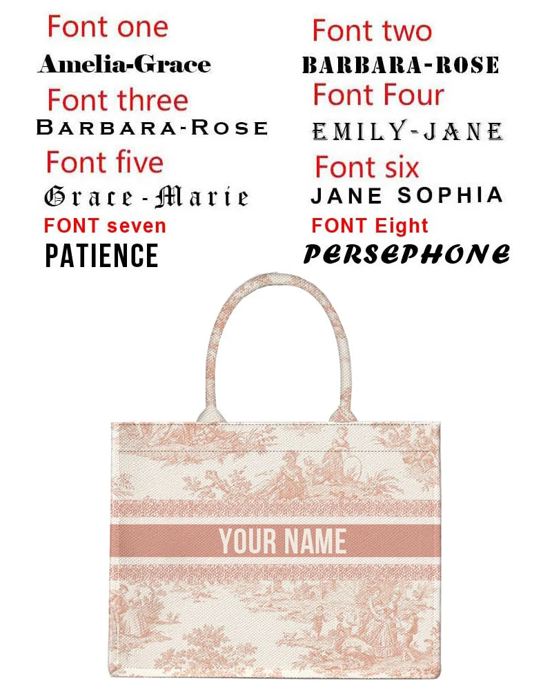 Personalized Tote Bag Canvas Printed — Natural | KIMLUD