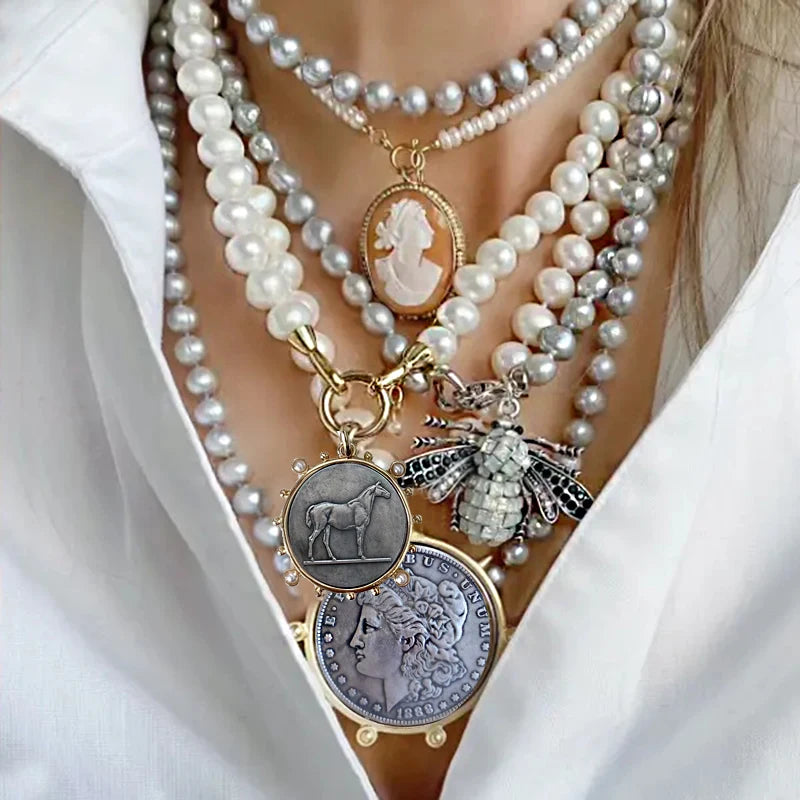 Copper Orla Coin Pendant Necklace — Copper | KIMLUD