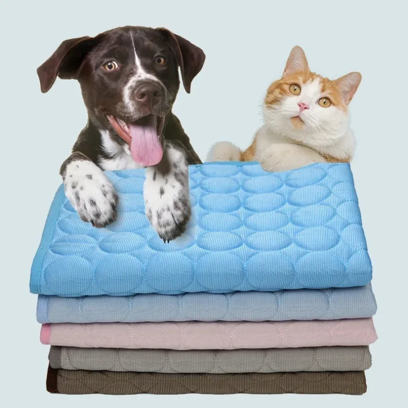 Dog Mat Cooling Summer Pad For Dogs Cat Blanket Sofa Breathable Pet Bed Washable For Small Medium Large Dogs