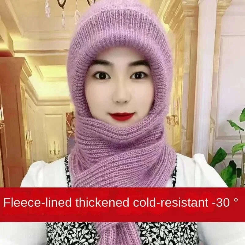 new-plush-and-thickened-scarf-integrated-wind-and-snow-hat-autumn-and-winter-squirrel-fluff-thread-hat-for-warmth-kimlud-kimlud-33910510