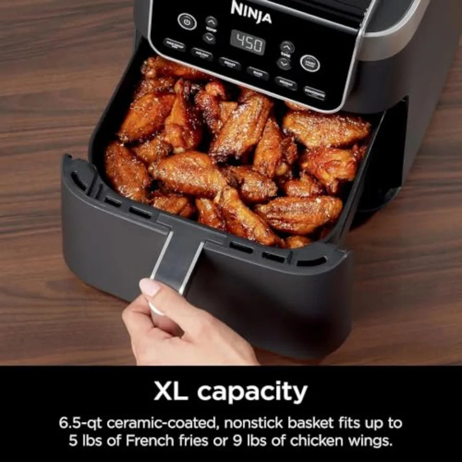 AF181 Air Fryer Pro XL 6in1 with 6.5 Quart Max Crisp Technology and Nonstick Basket for Healthy Cooking Ideal for Family Meals