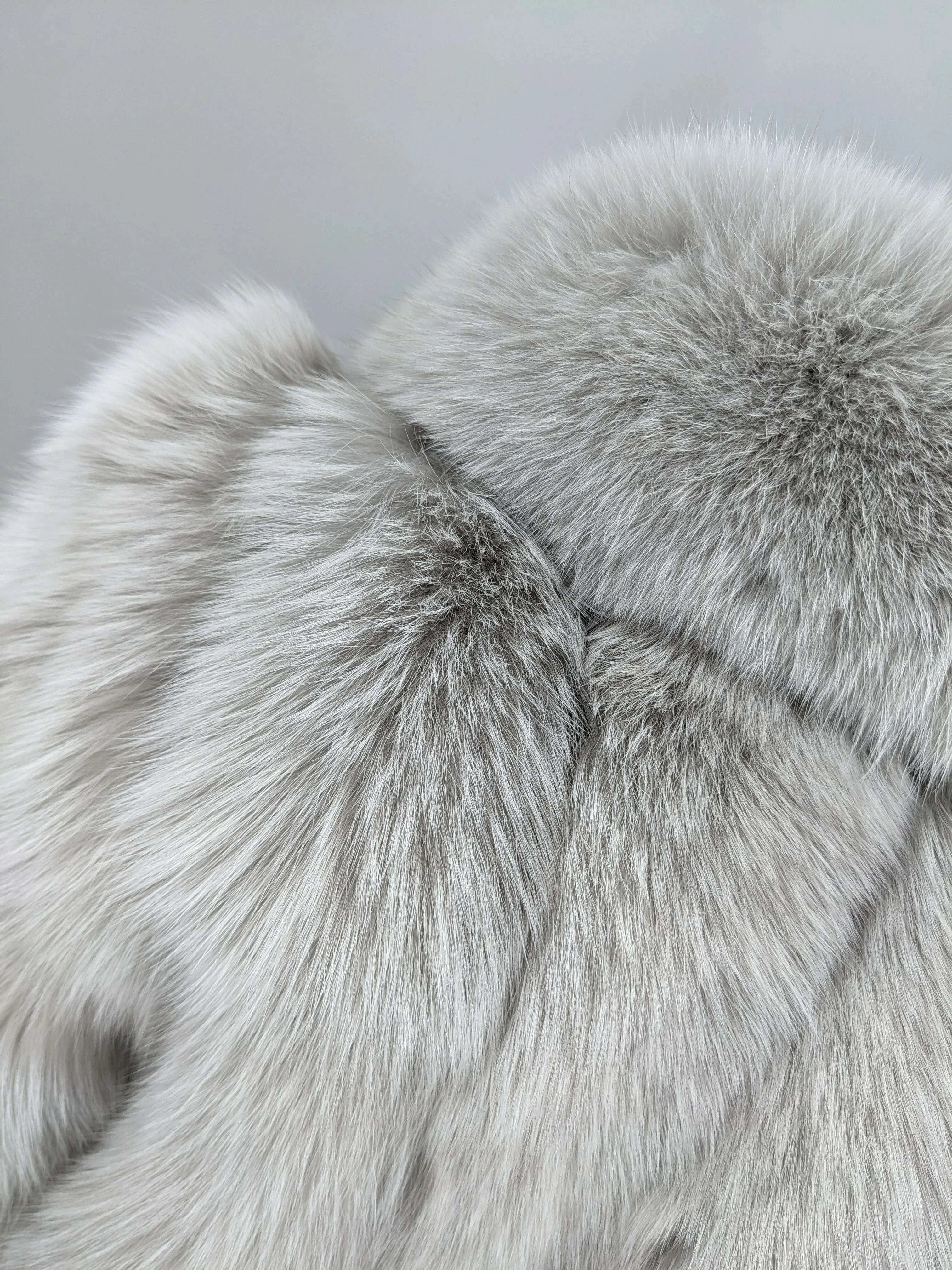 KIMLUD, Women Genuine Natural Golden Island Fox Fur Coat with fox fur collar For Winter Fashion Short Jacket, KIMLUD Womens Clothes