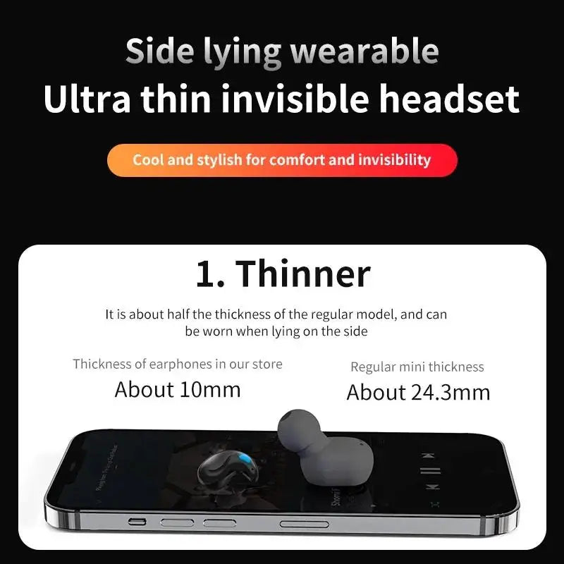 X55 Earphones Wireless Bluetooth Headphones Noise Reduction Sport Game Sleep Bluetooth 5.0 Earbuds HIFI Stereo Music Headset