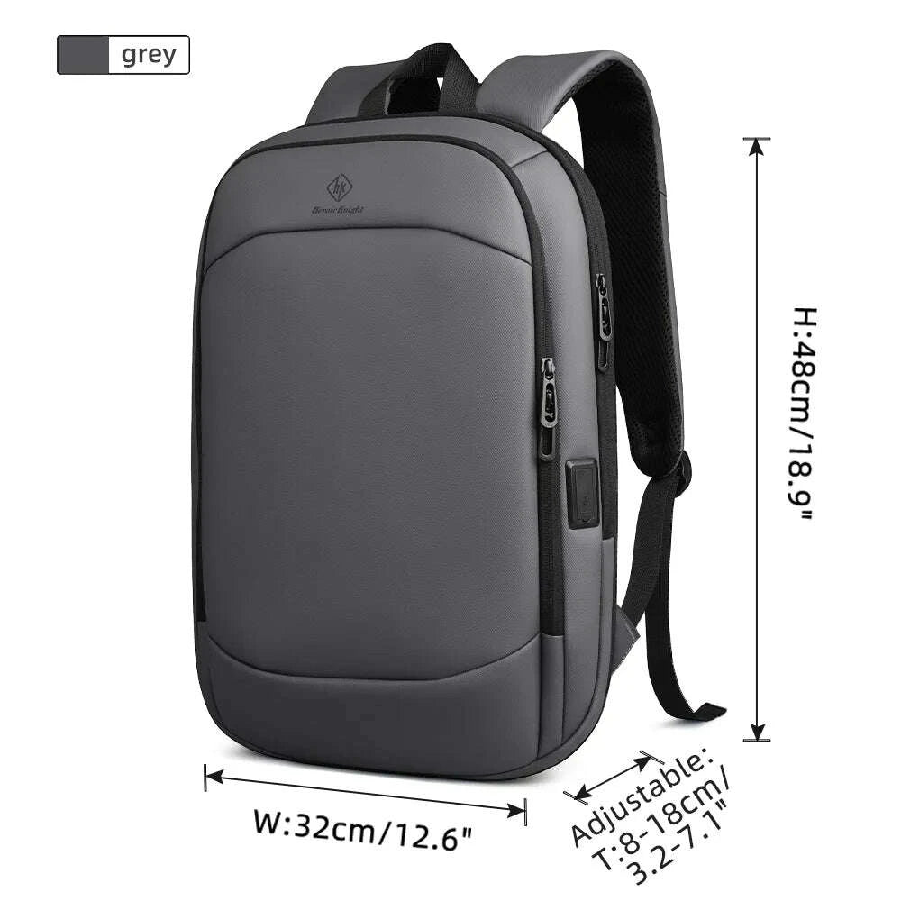 KIMLUD, HK Business Backpack for Men 17 Inch Laptop Backpack with USB Port Slim Expandable Waterproof Travel Bag Large Work Computer Bag, KIMLUD Womens Clothes