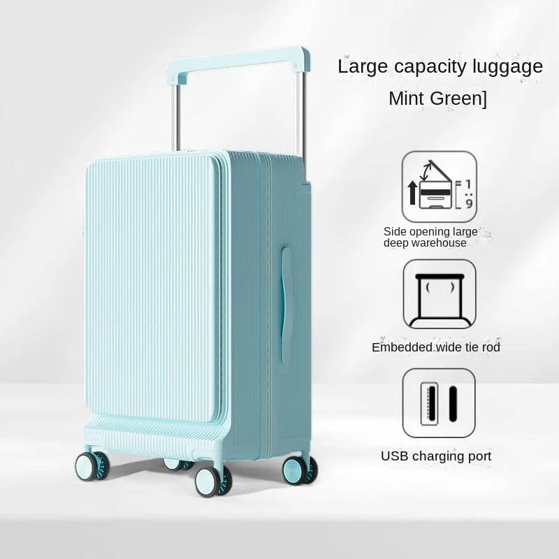 Hardside Luggage Large-Capacity 30 Inch Side-Opening — Black | KIMLUD
