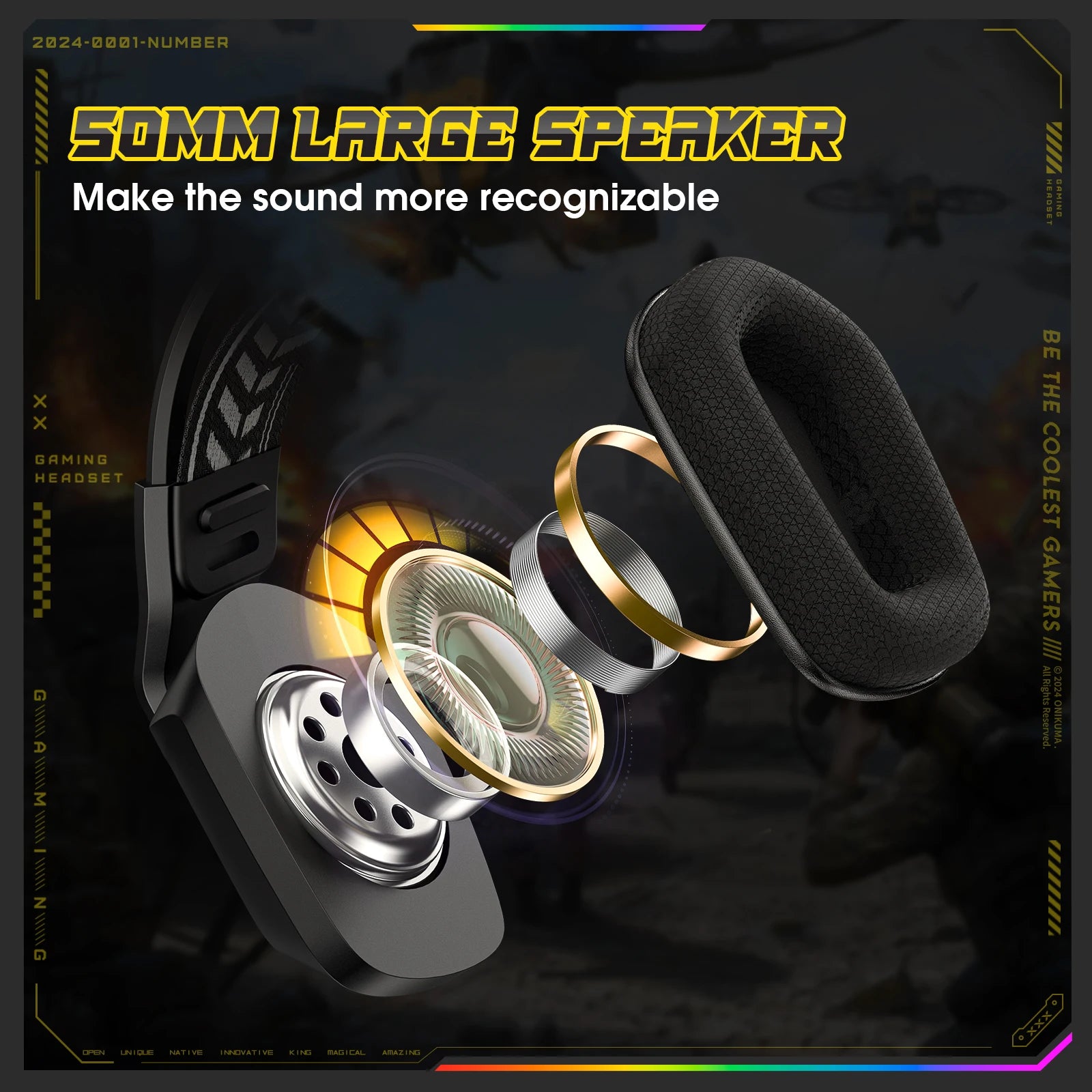 KIMLUD, ONIKUMA X13 Wired Headphone with Mic RGB Gaming Headset Over Ear HIFI Stereo Headsets Gamer Earphones for PC PS5, KIMLUD Womens Clothes