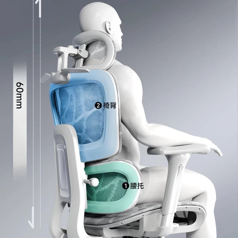 Ergonomic Gaming Chair With Adjustable Height And Contoured Back Support — Charcoal Gray | KIMLUD