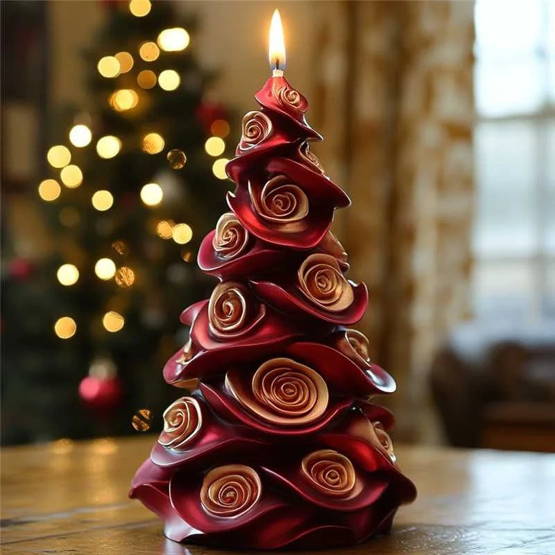 KIMLUD, 3D Christmas Tree Candle Silicone Mold DIY Christmas Party Decoration Aromatherapy Plaster Making Moulds Home Ornament Gifts, KIMLUD Womens Clothes