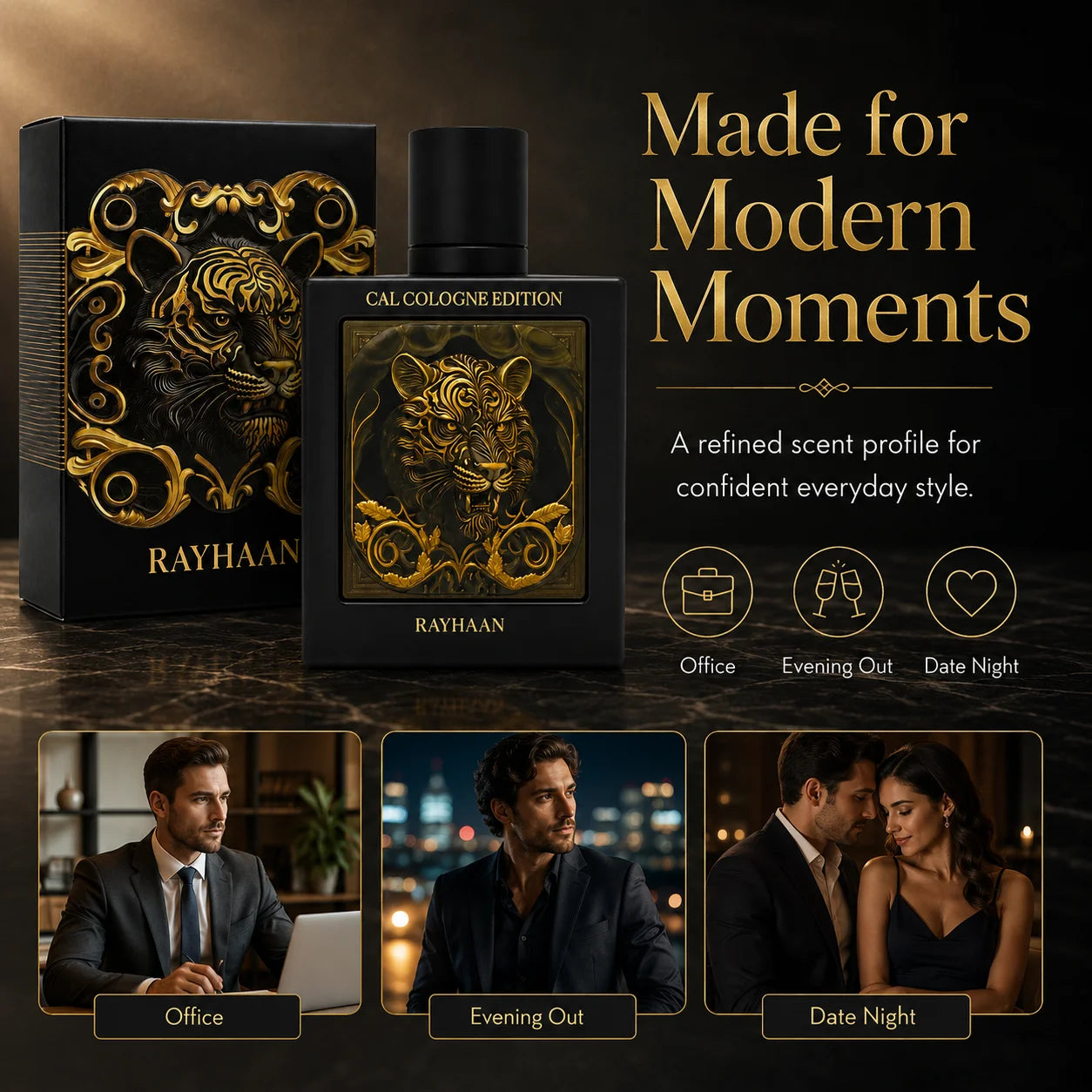Oud Leather Luxury Fragrance Collection — Amber | KIMLUD