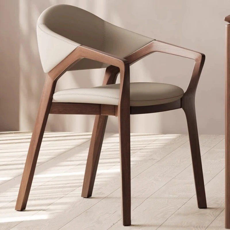 Nordic Simple Chair Solid Wood Italian Lounge Clear Aesthetics Modern Chairs Designer Entrance Minimalist Muebles Furniture