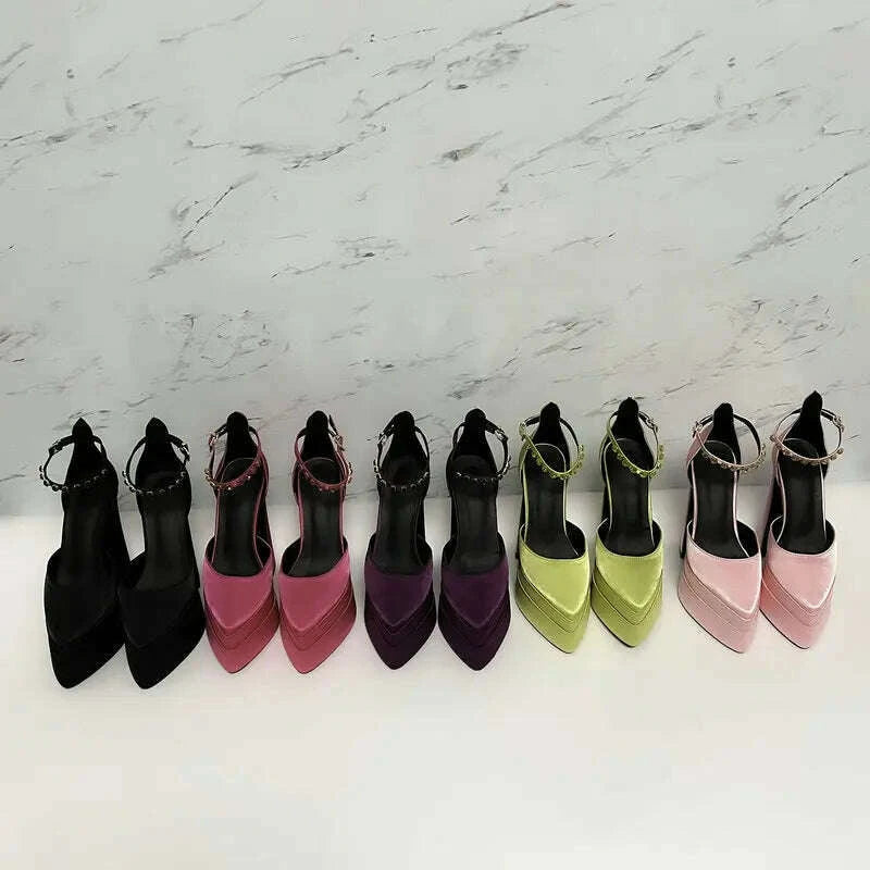 2025-new-fashion-catwalk-show-womens-single-shoes-fashion-pumps-summer-water-platform-thick-heel-pointed-toe-satin-high-heelskimlud-womens-fashion-34621458
