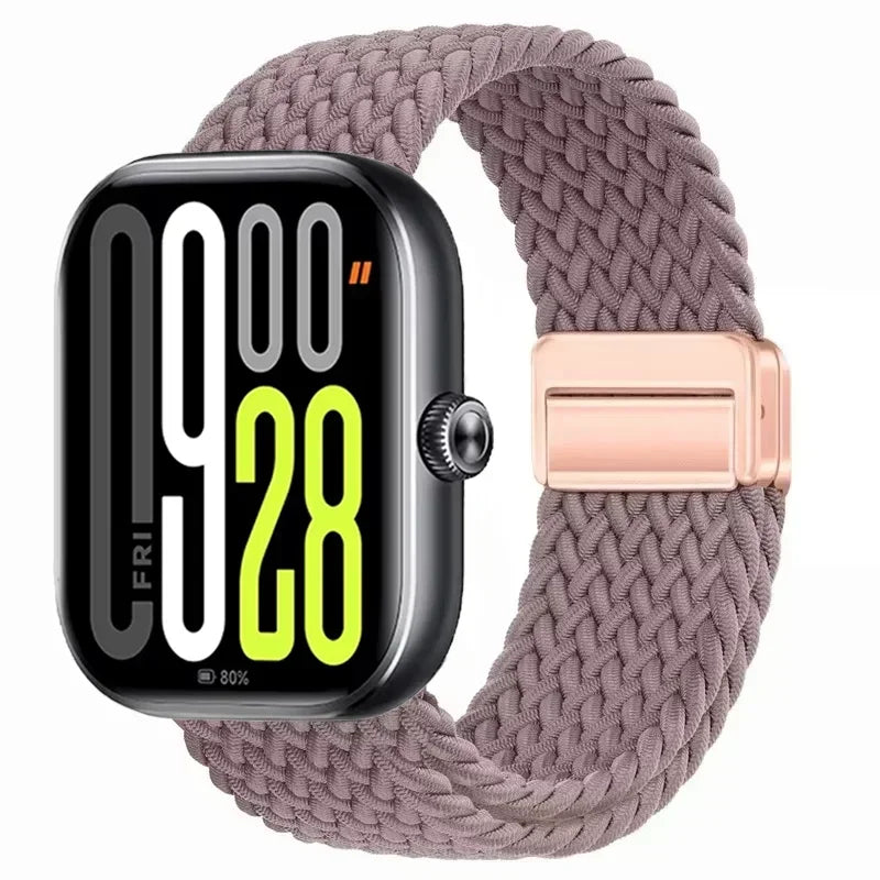 Magnetic Braided Nylon Loop Band for Xiaomi Redmi Watch 6 5 4 Strap Adjustable Sport Replacement Correa Bracelet Mi Band 9 8 Pro